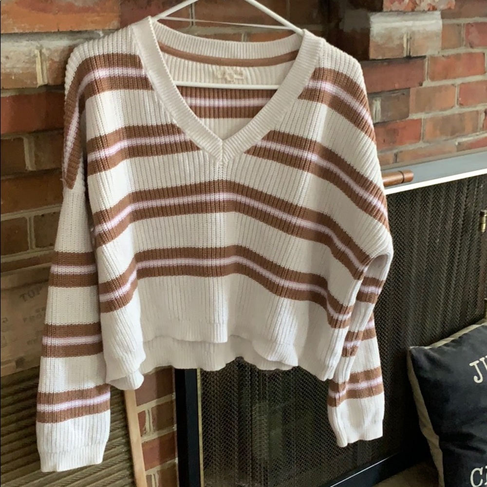 LA Hearts Striped Sweater